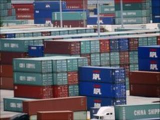 Shipping containers in Miami