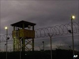 Guard tower overlooking Guantanamo detention facility