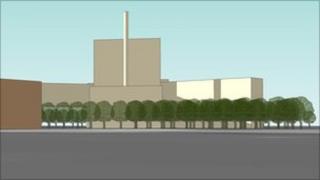 Artist's impression of new biomass plant