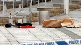 The bench where Mr Sheppard was attacked
