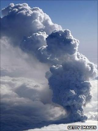 Eruption plume from the Eyjafjallajokull volcano (Getty Images)