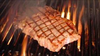 Steak on the grill