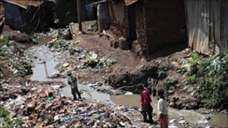 Kibera is Kenya's largest slum (file picture)