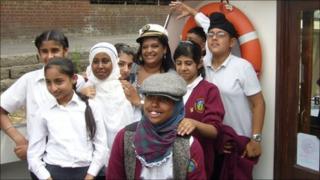 Pupils aboard the Elsdale II