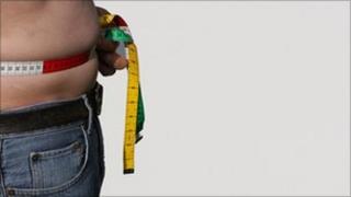 Obese man