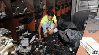 Siyatha newsroom after attack