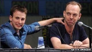 Chris Evans and Hugo Weaving
