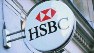 HSBC bank sign