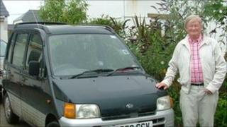 David Flower and car
