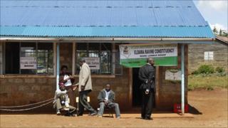 A polling station in Kenya