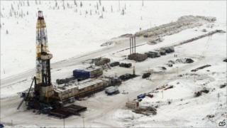 Rosneft oil rig seen at the Rosneft's Vankor oil field in eastern Siberia
