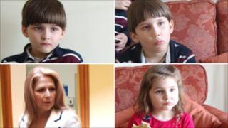Luca, Austin and Cecilia Riggi and mother Theresa
