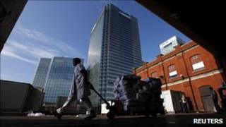 The Canary Wharf headquarters of Barclays and HSBC