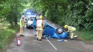 Road accident in Jersey