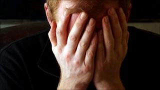 depressed man