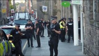 Police at the scene
