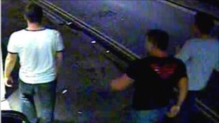 CCTV still of three men police want to speak to