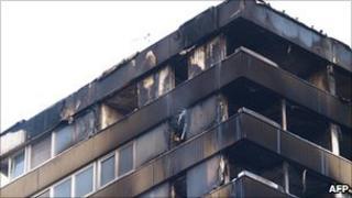 The tower block in Kingston after last month's fire