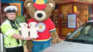 Pc Darren Chapman and teddies