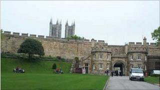 Grounds of Lincoln castle