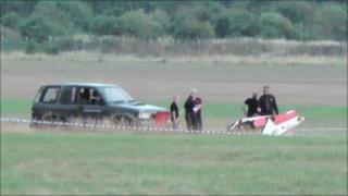The crashed glider
