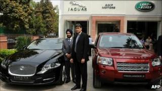 Jaguar Land Rover showroom in New Delhi