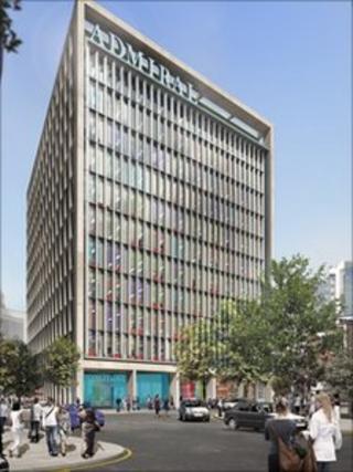 An architect's impression of the new Admiral building