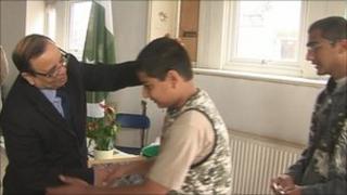 People donating cash to the appeal on Tuesday