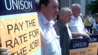 Aberdeen council workers hold protest
