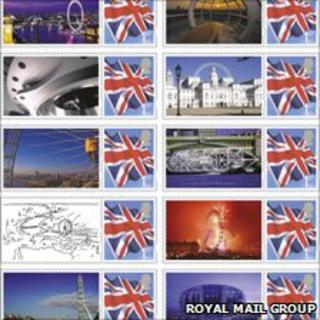 London Eye stamp sheet