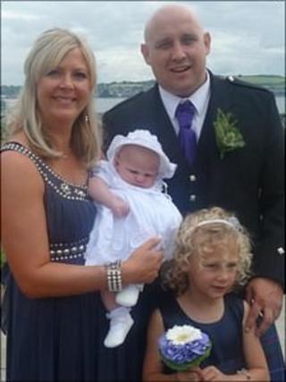 The Richardson family at Mr Richardson's brother's wedding