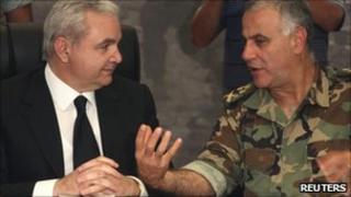 Elias Murr and army commander Jean Kahwaji