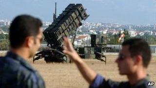 A Patriot anti-ballistic missile launcher (archive image from Greece)