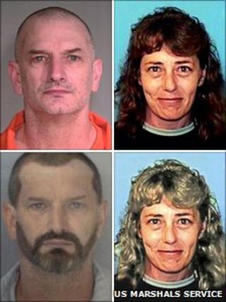 John McCluskey and Casslyn Welch (bottom two images digitally manipulated by US Marshals Service)