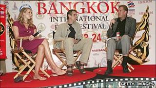 Jeremy Irons (centre) at the Bangkok Film Festival in 2005