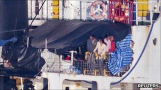 Migrants on the MV Sun Sea