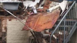 Exploded water tank