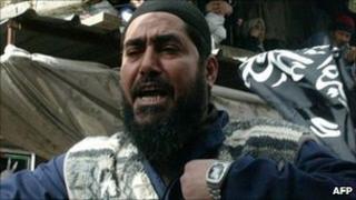 Abd-al-Rahman Awad at a demonstration in February 2006 in the Ain al-Hilweh Palestinian refugee camp in southern Lebanon.