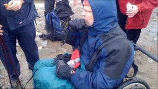 Martin Williams at Snowdon summit