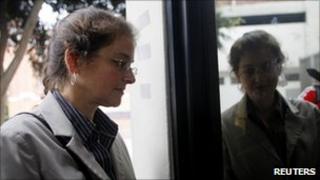 Lori Berenson arrives for a parole hearing on 16 August 2010