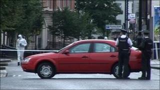 Police at bomb scene