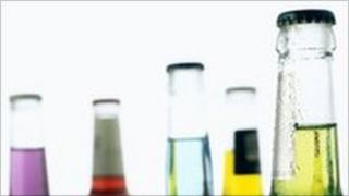bottles of alcoholic drinks.