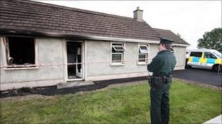 fire damaged bungalow