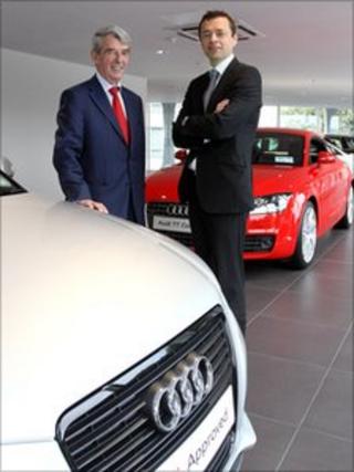 Charles Hurst chairman Ken Surgenor and Audi Ireland managing director Fintan Knight.