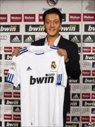 New Real Madrid player Mesut Ozil