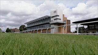 Fontwell Park grandstand in West Sussex