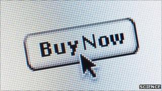 Online shopping screen