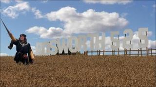 Bosworth anniversary sign