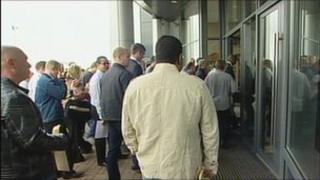 Queues at recruitment day
