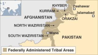Map of north-west Pakistan